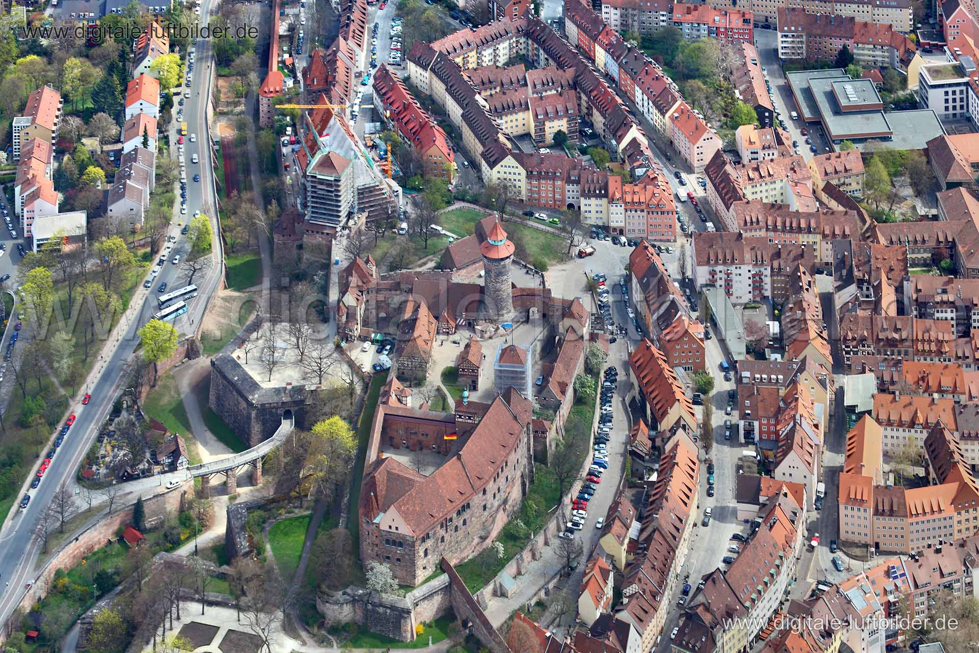 Luftaufnahme Kaiserburg in Nürnberg | Mittelfranken, Bayern