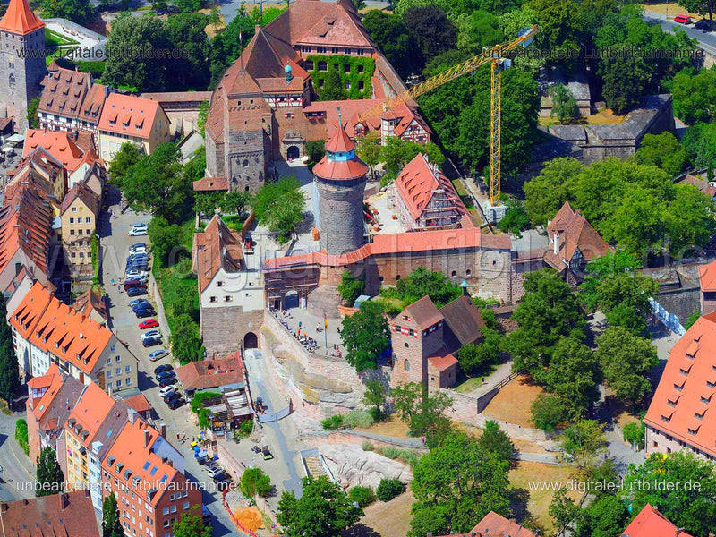 Luftaufnahme Kaiserburg in Nürnberg | Mittelfranken, Bayern