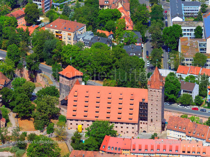 Luftaufnahme Kaiserburg in Nürnberg | Mittelfranken, Bayern