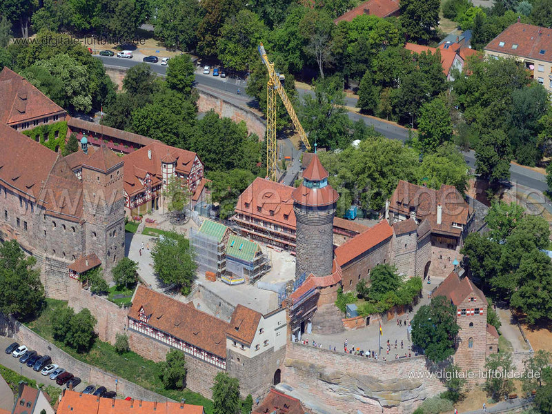 Luftaufnahme Kaiserburg in Nürnberg | Mittelfranken, Bayern