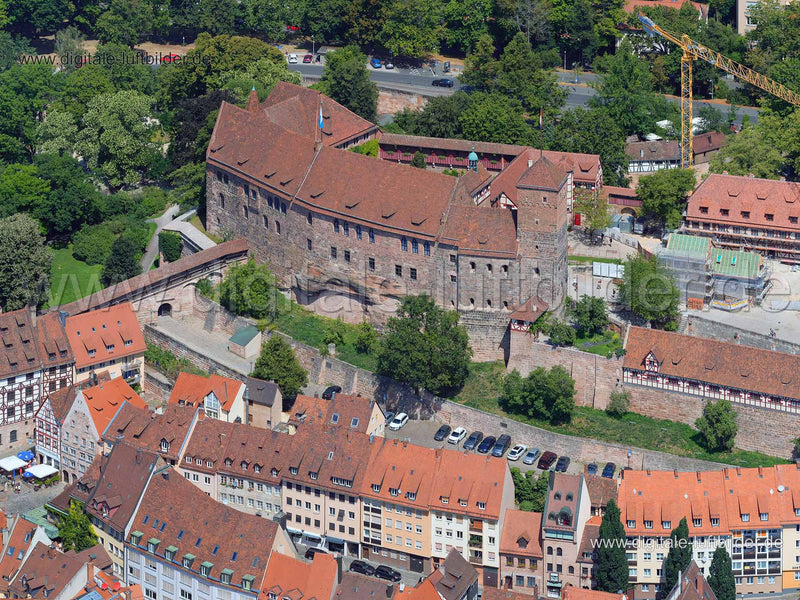 Luftaufnahme Kaiserburg in Nürnberg | Mittelfranken, Bayern