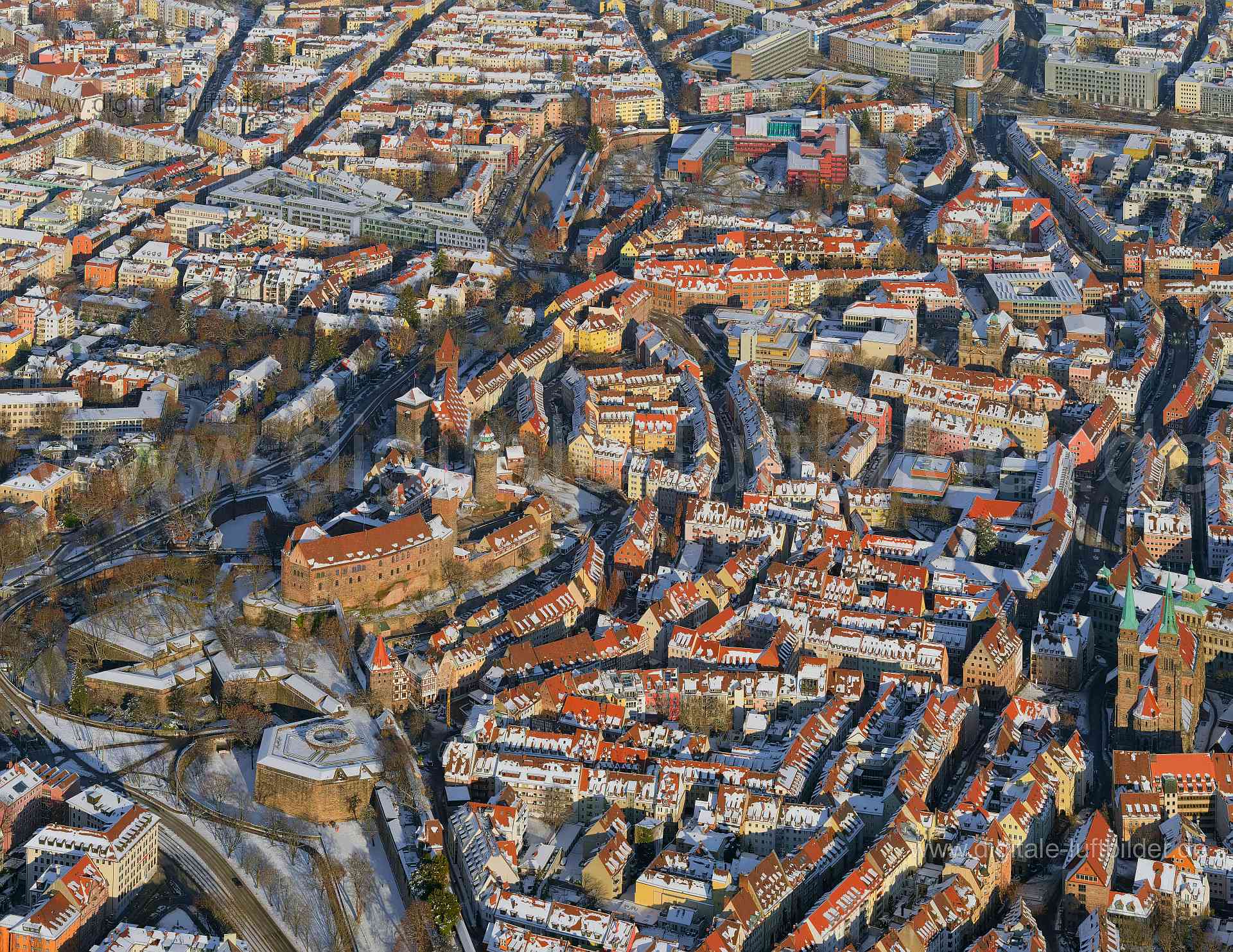 Luftaufnahme Kaiserburg in Nürnberg | Mittelfranken, Bayern