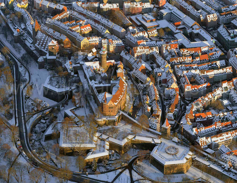 Luftaufnahme Kaiserburg in Nürnberg | Mittelfranken, Bayern