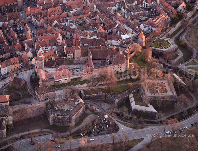 Luftaufnahme Kaiserburg in Nürnberg | Mittelfranken, Bayern