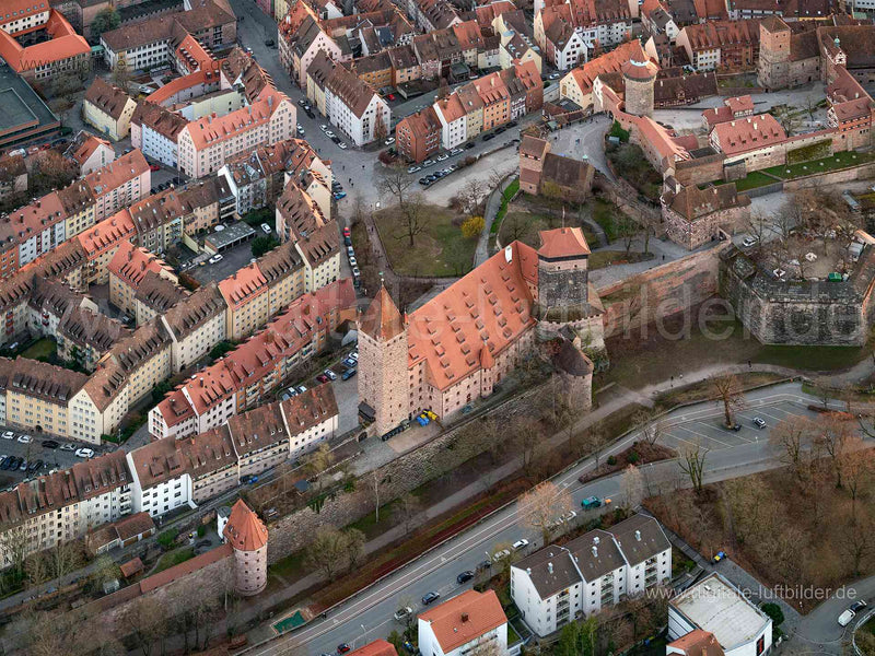 Luftaufnahme Kaiserburg in Nürnberg | Mittelfranken, Bayern