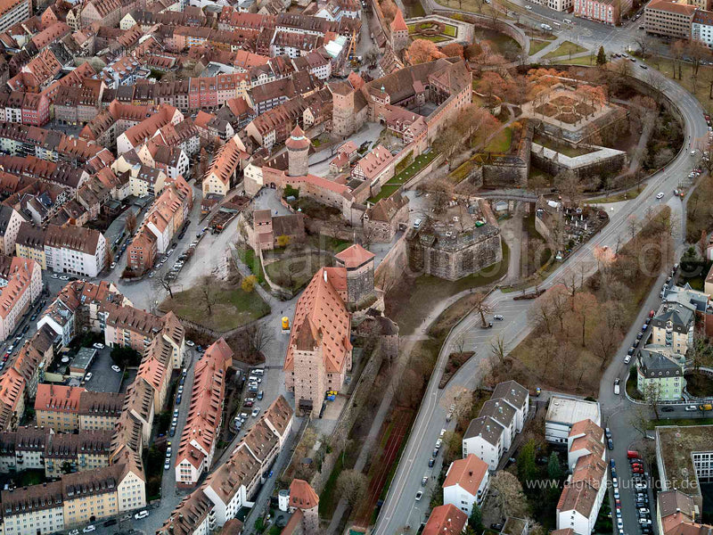 Luftaufnahme Kaiserburg in Nürnberg | Mittelfranken, Bayern