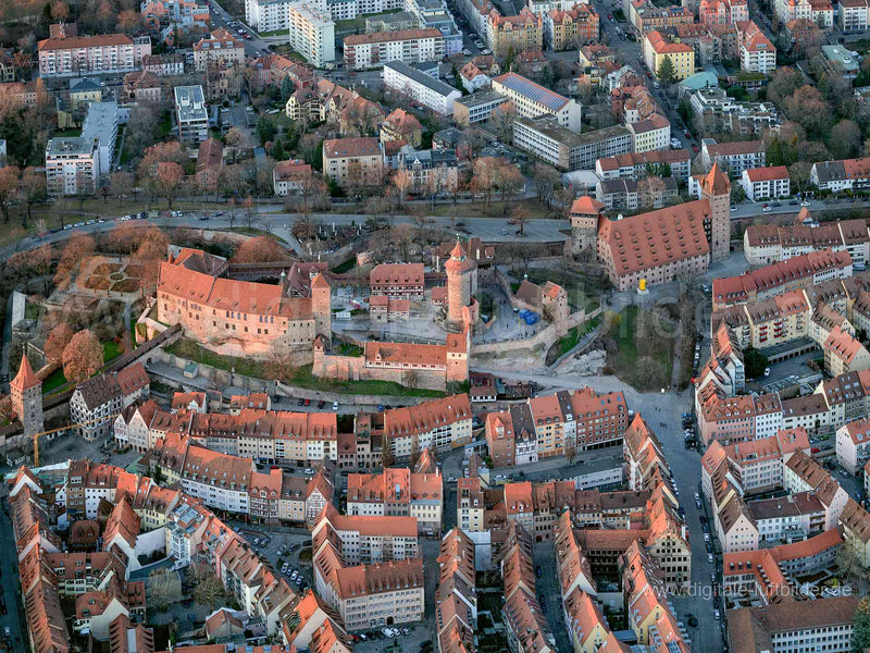Luftaufnahme Kaiserburg in Nürnberg | Mittelfranken, Bayern