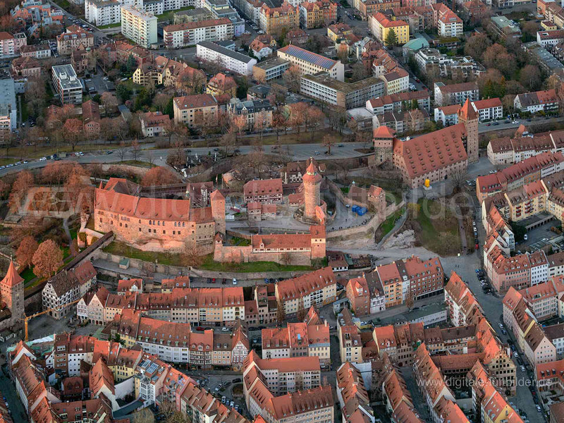 Luftaufnahme Kaiserburg in Nürnberg | Mittelfranken, Bayern