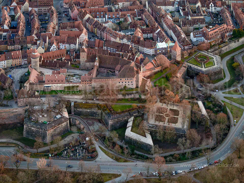 Luftaufnahme Kaiserburg in Nürnberg | Mittelfranken, Bayern