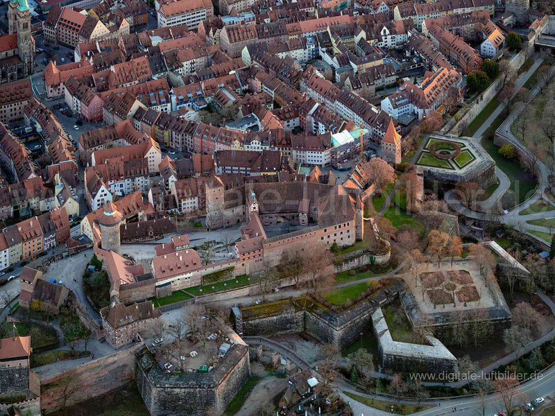 Luftaufnahme Kaiserburg in Nürnberg | Mittelfranken, Bayern