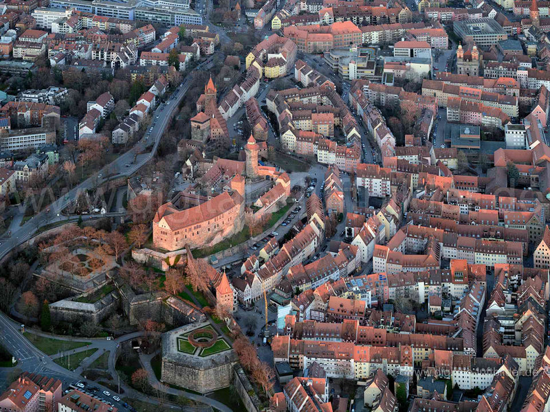 Luftaufnahme Kaiserburg in Nürnberg | Mittelfranken, Bayern