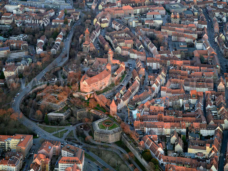 Luftaufnahme Kaiserburg in Nürnberg | Mittelfranken, Bayern