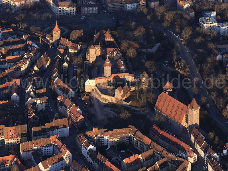 Luftaufnahme Kaiserburg in Nürnberg | Mittelfranken, Bayern