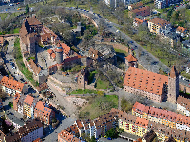 Luftaufnahme Kaiserburg in Nürnberg | Mittelfranken, Bayern
