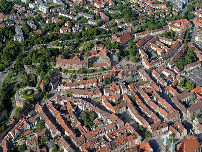 Luftaufnahme Kaiserburg in Nürnberg | Mittelfranken, Bayern
