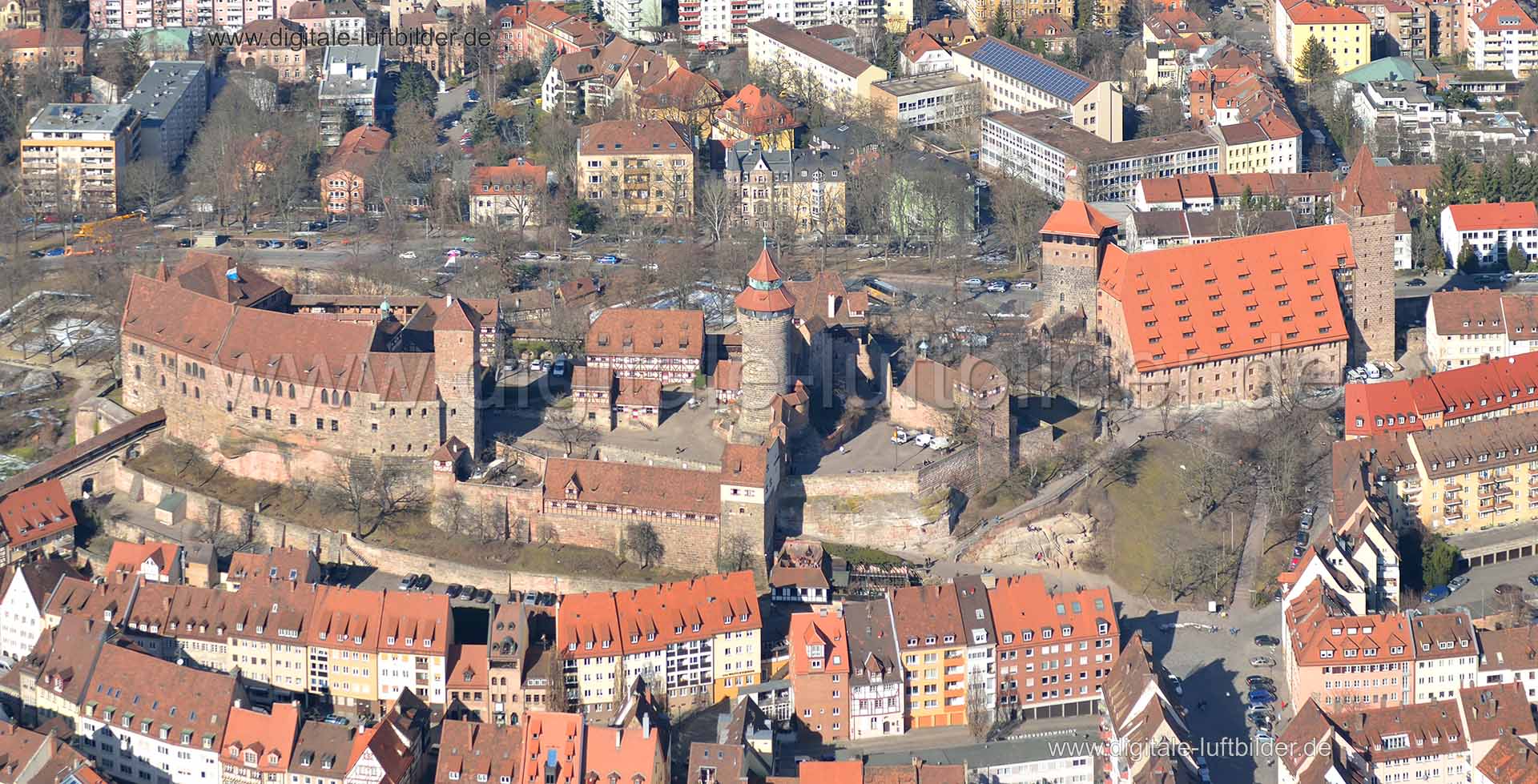 Luftaufnahme Kaiserburg in Nürnberg | Mittelfranken, Bayern