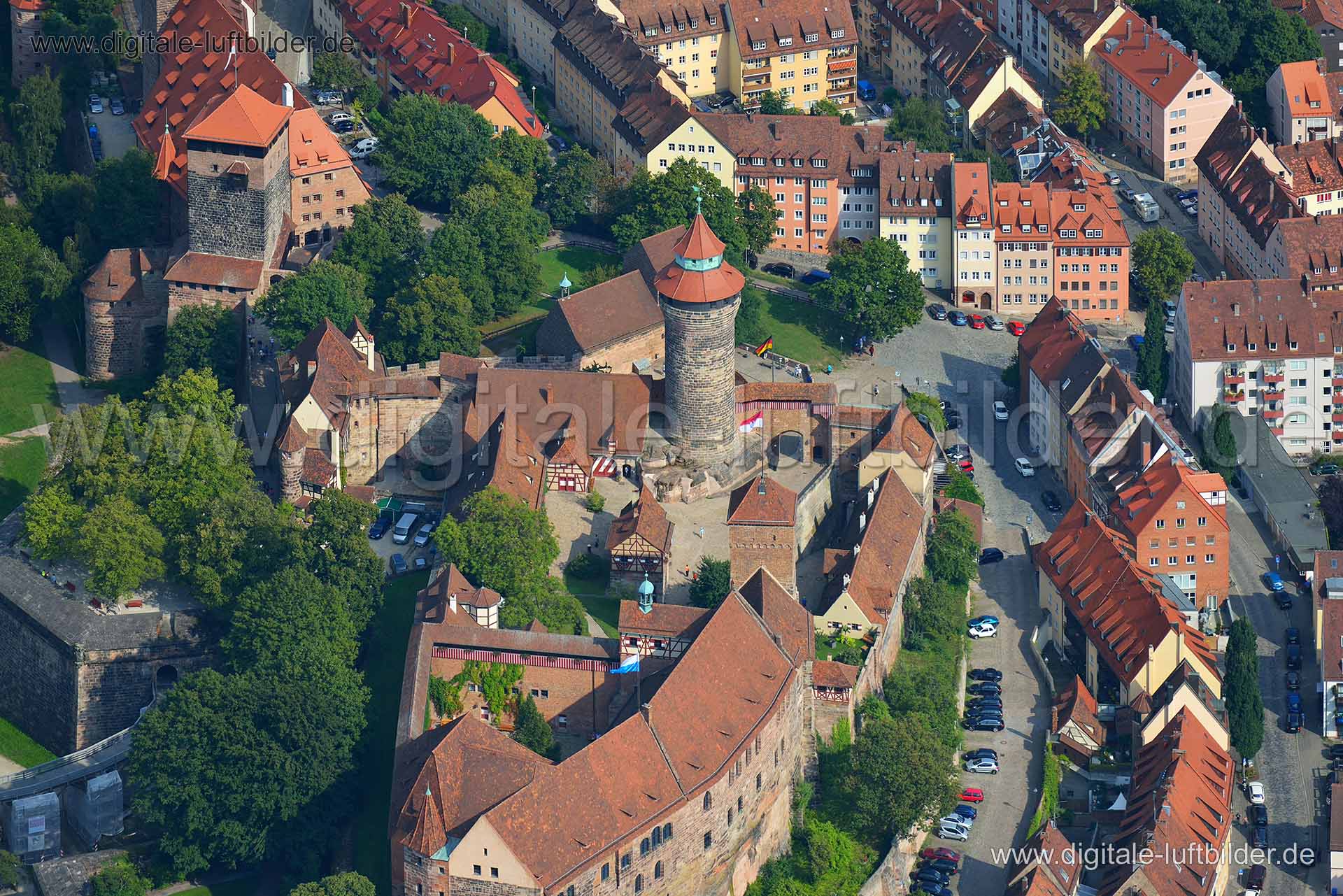 Luftaufnahme Kaiserburg in Nürnberg | Mittelfranken, Bayern