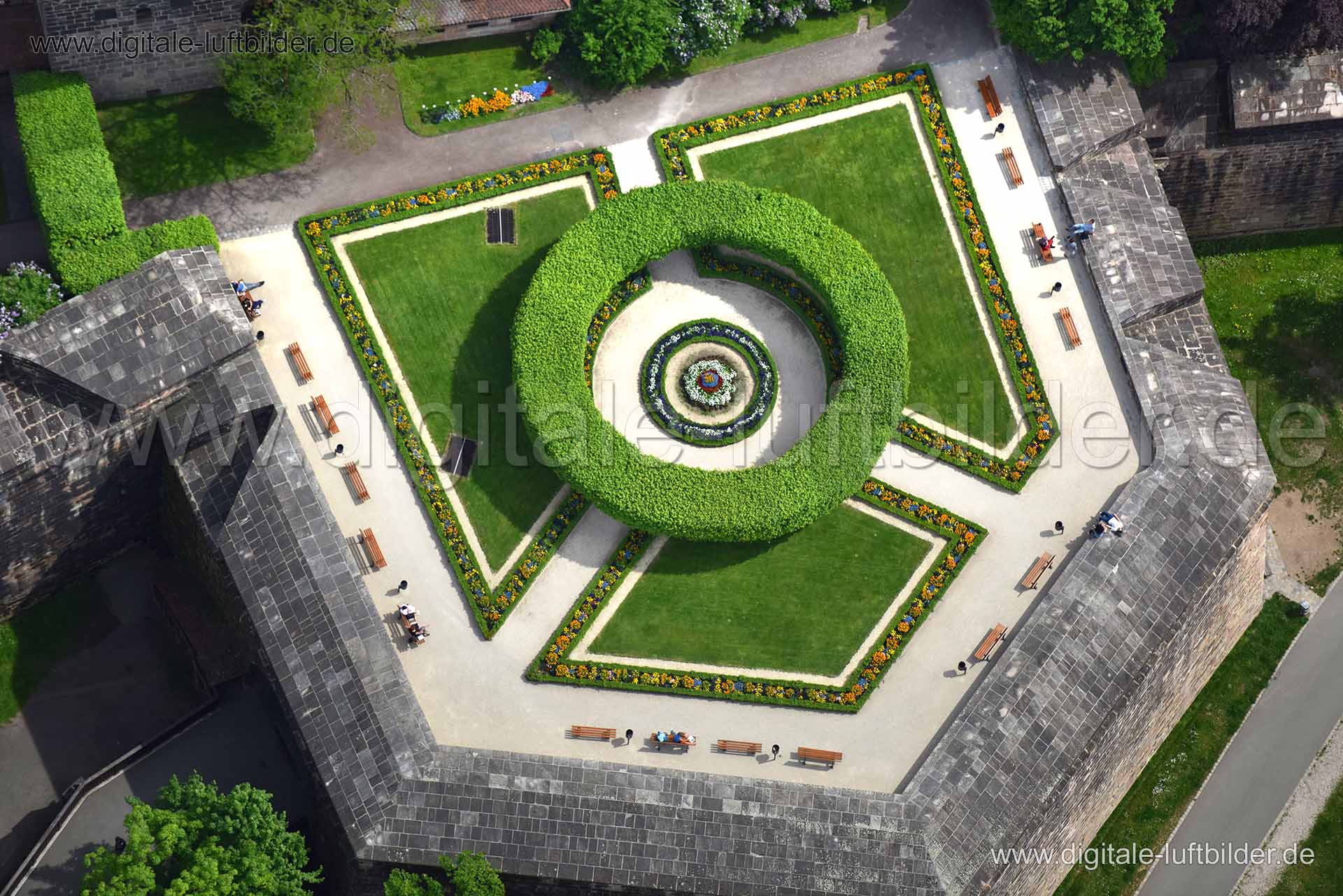 Luftaufnahme Kaiserburg in Nürnberg | Mittelfranken, Bayern