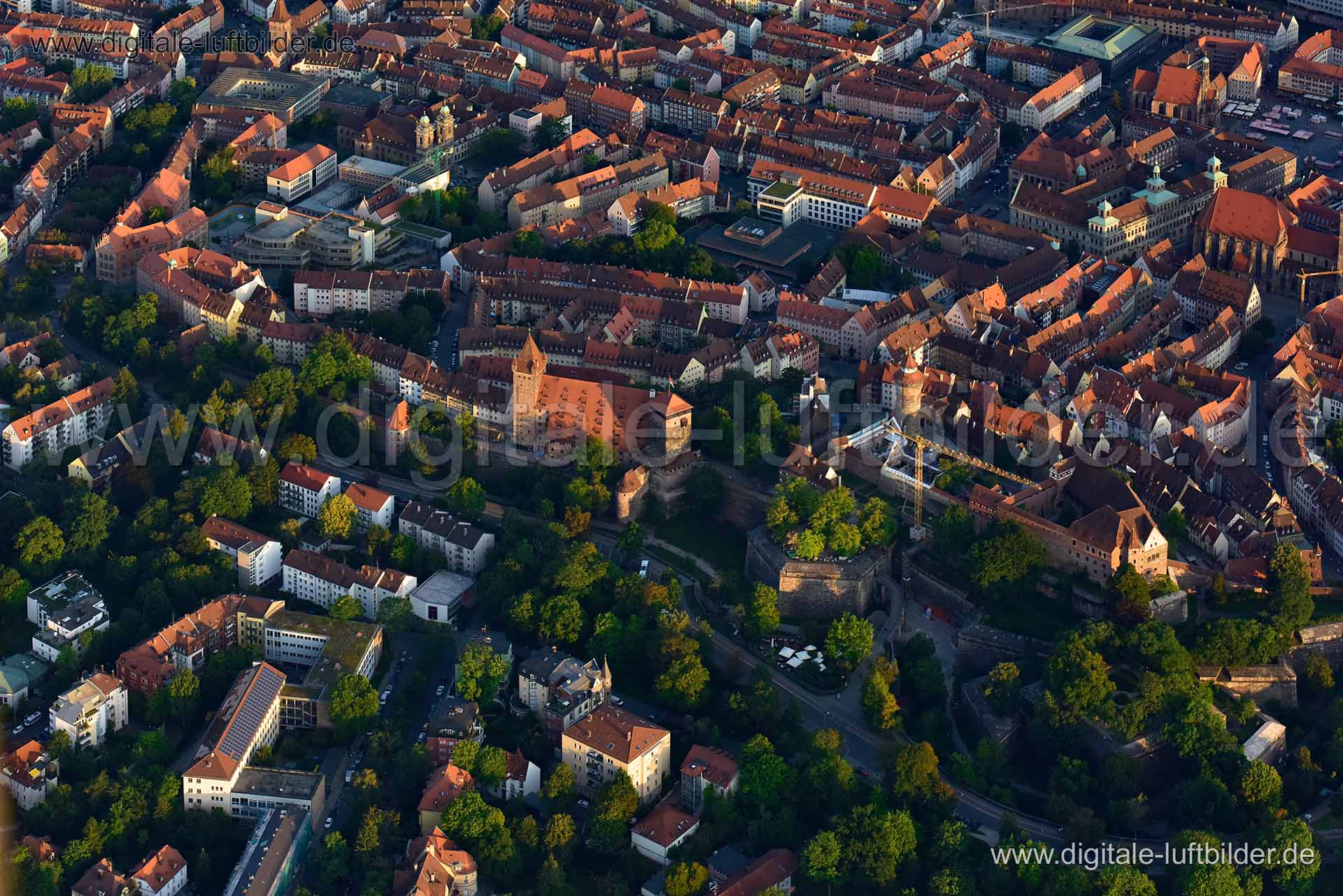 Luftaufnahme Kaiserburg in Nürnberg | Mittelfranken, Bayern