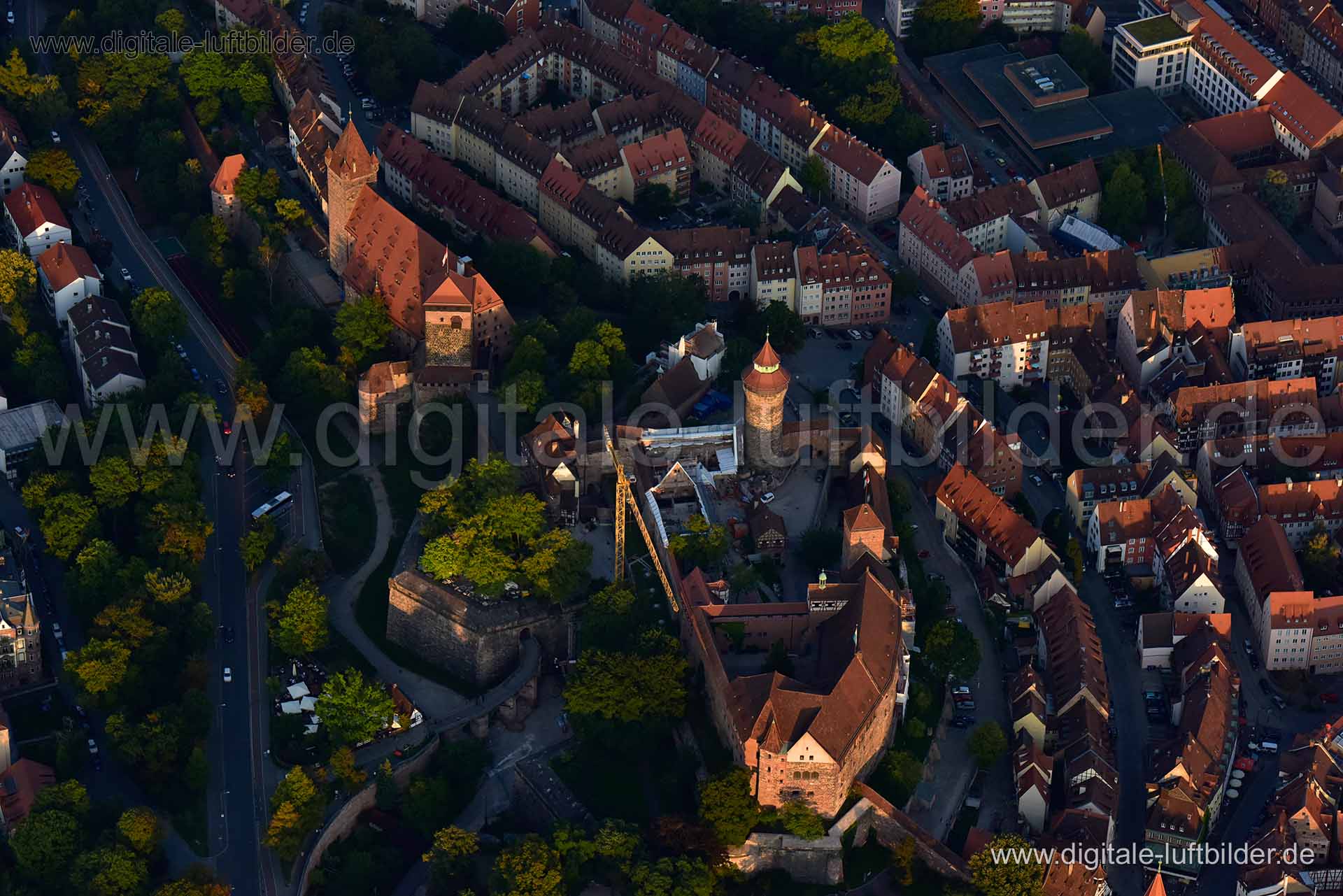 Luftaufnahme Kaiserburg in Nürnberg | Mittelfranken, Bayern