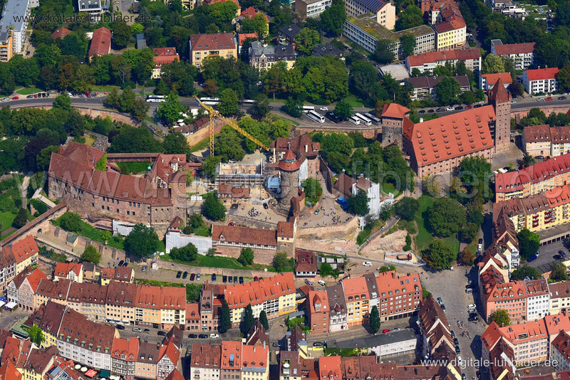 Luftaufnahme Kaiserburg in Nürnberg | Mittelfranken, Bayern