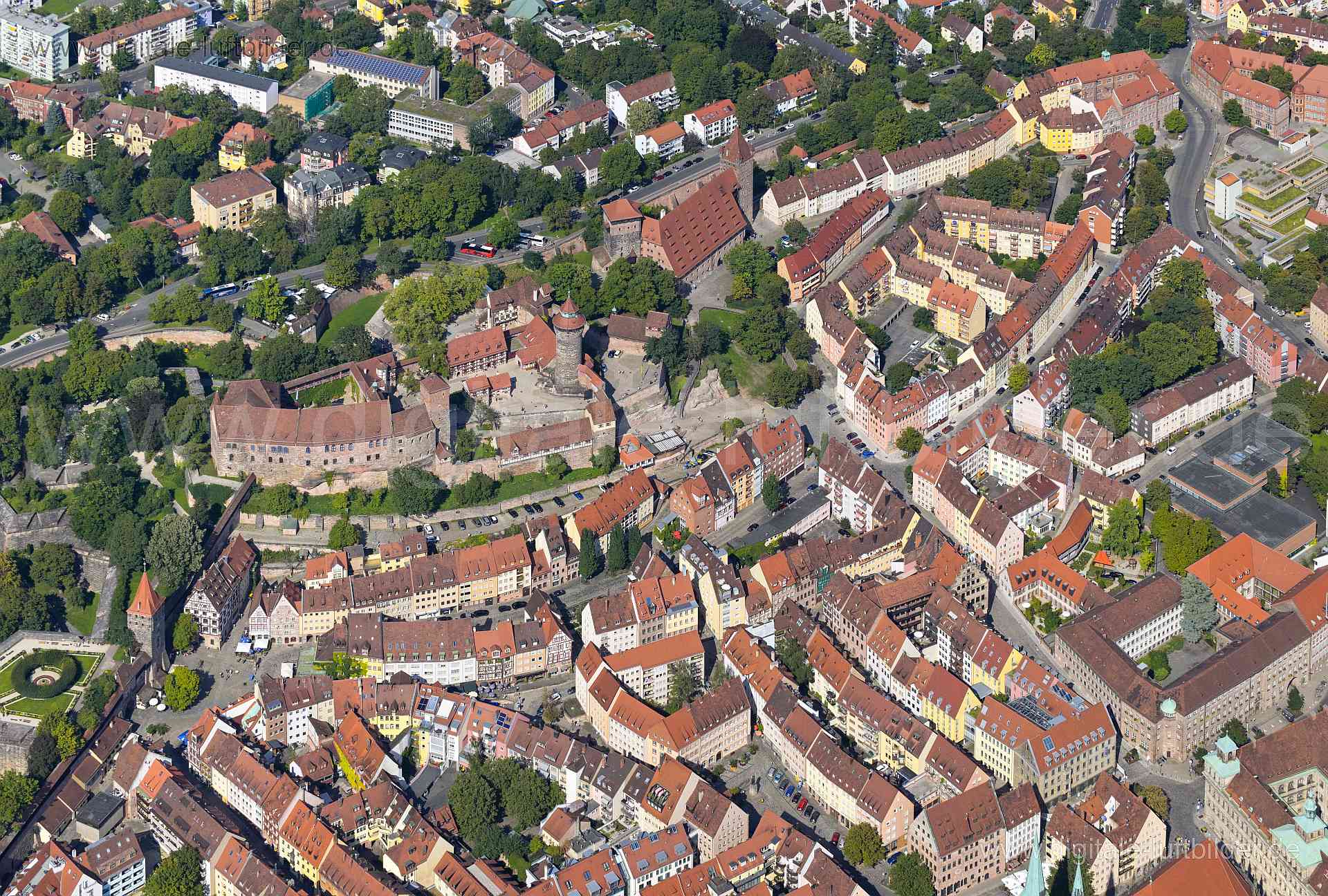 Luftaufnahme Kaiserburg in Nürnberg | Mittelfranken, Bayern