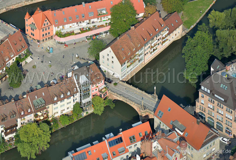 Luftaufnahme Karlsbrücke in Nürnberg | Mittelfranken, Bayern