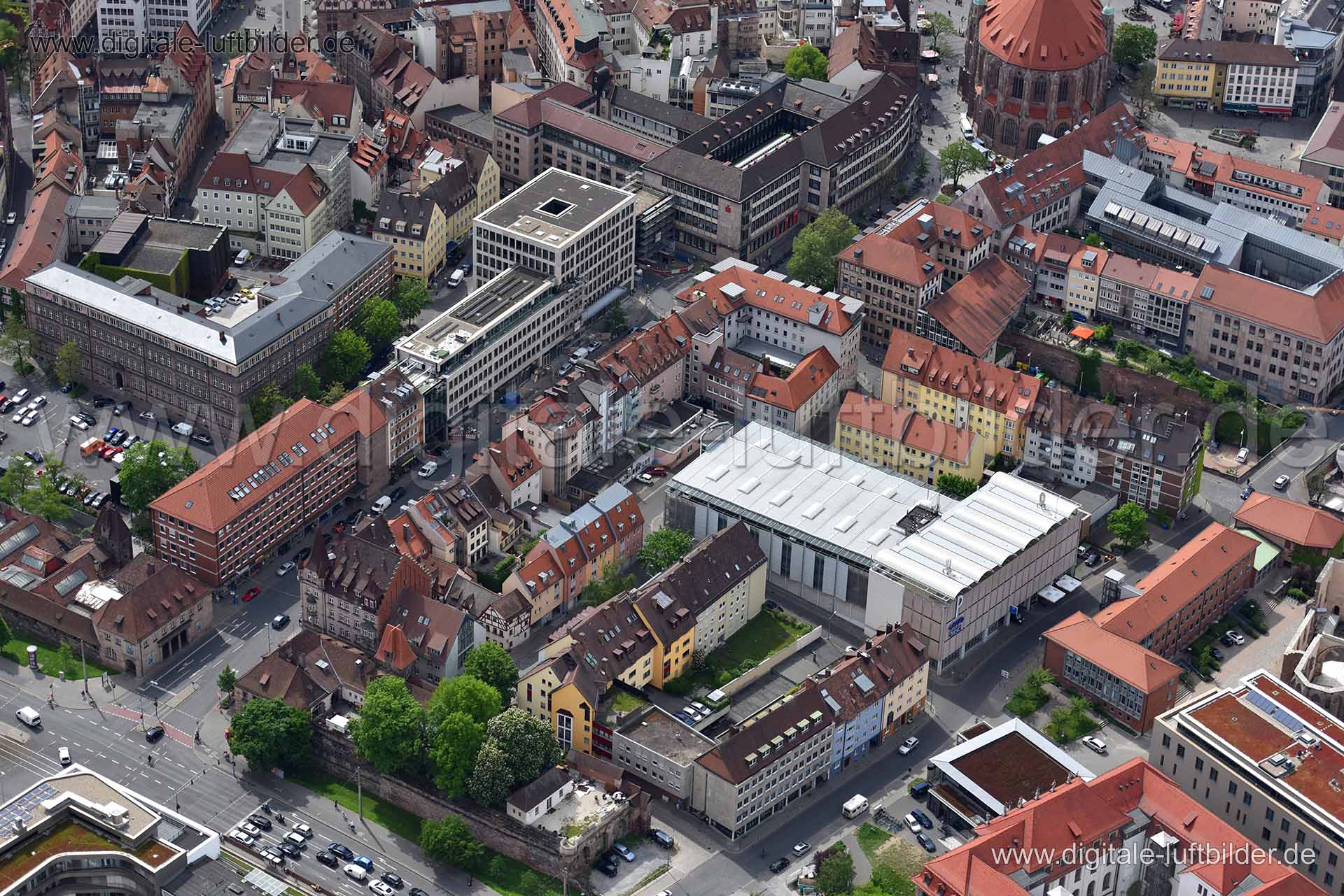 Luftaufnahme Katharinengasse in Nürnberg | Mittelfranken, Bayern