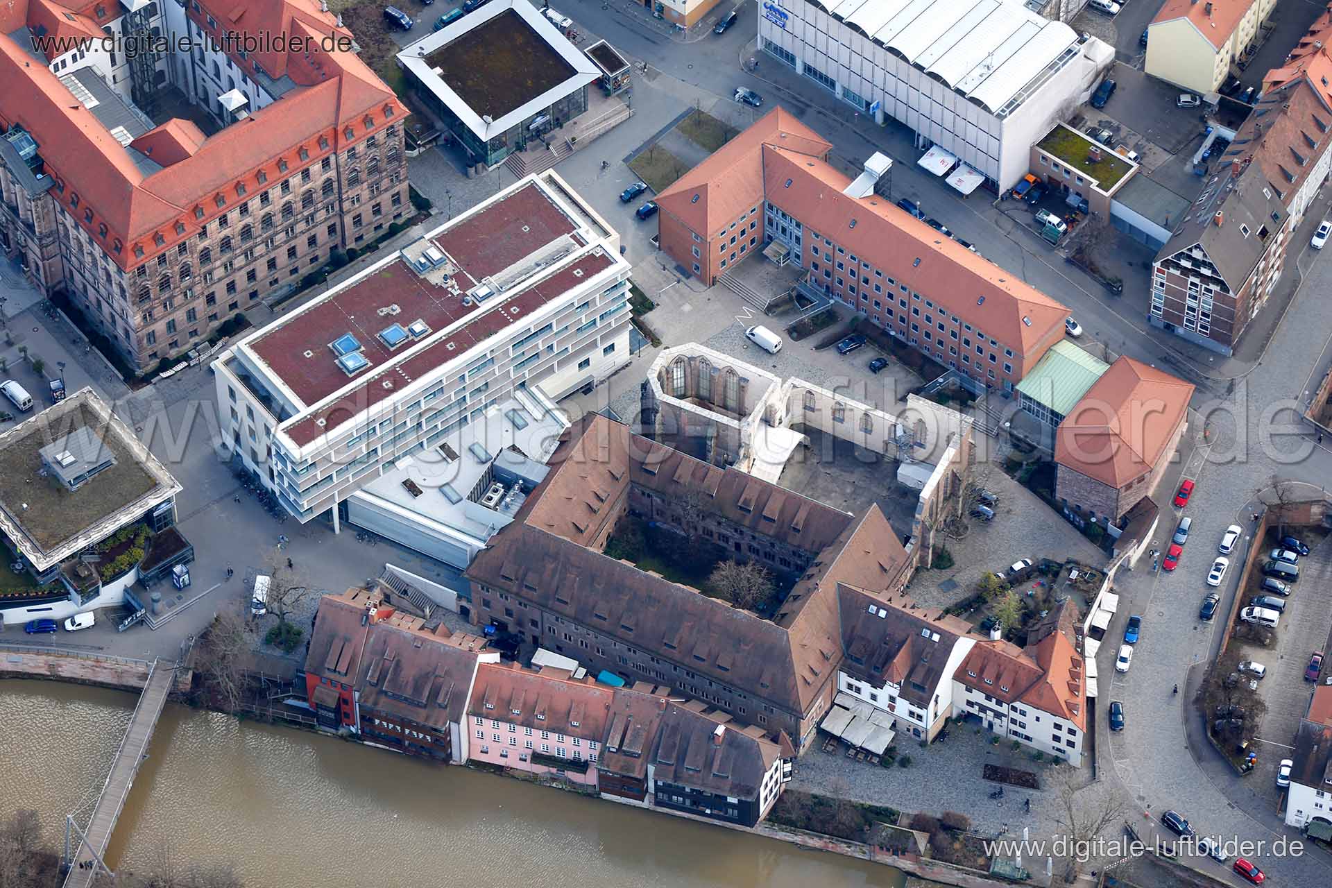 Luftaufnahme Katharinenruine in Nürnberg | Mittelfranken, Bayern