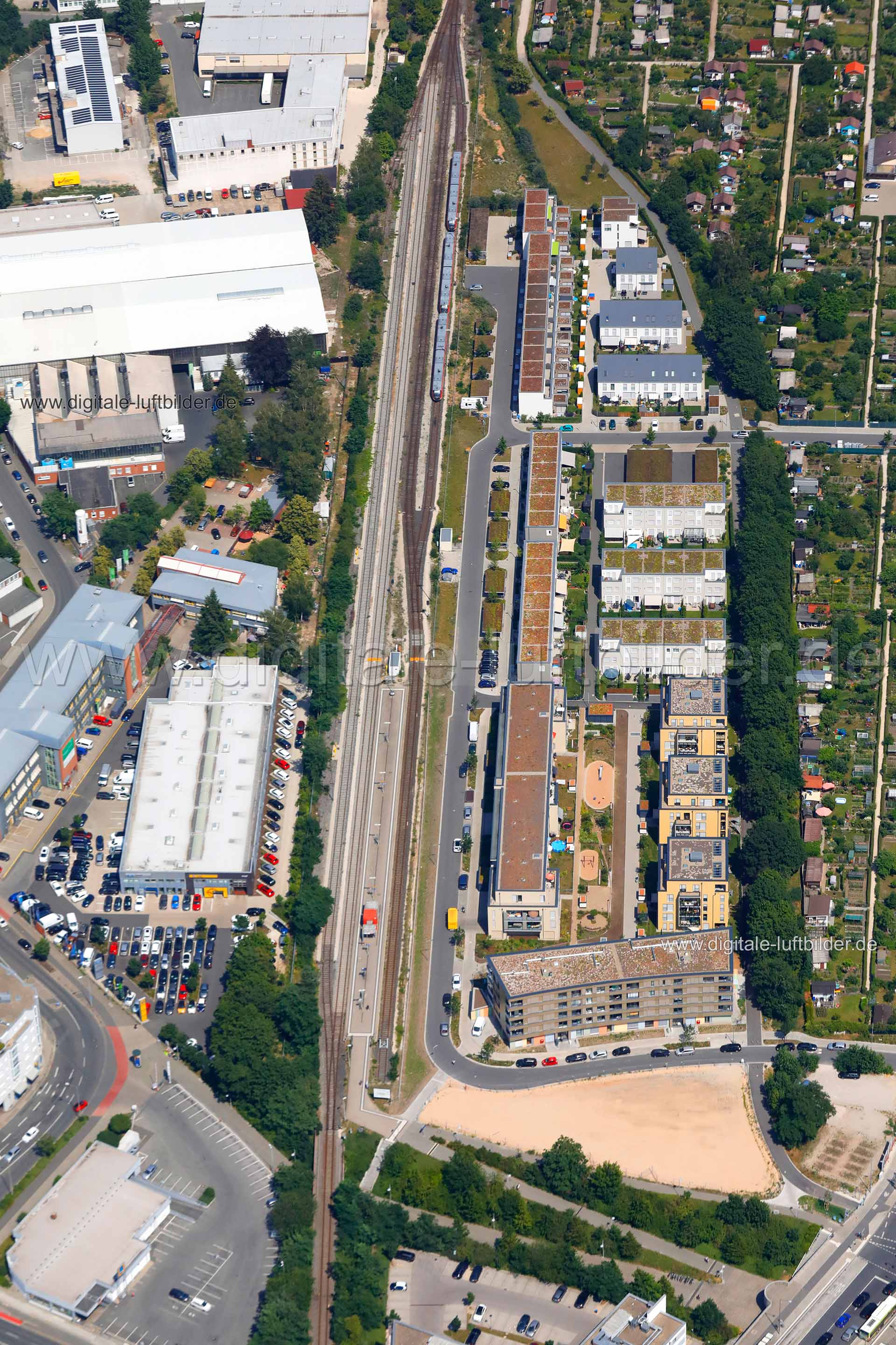 Luftaufnahme Kieslingstraße - Nordostbahnhof in Nürnberg | Mittelfranken, Bayern