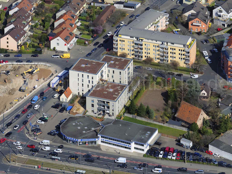 Titel: Kilianstraße, Bildnummer: f472301, Ort / Stadt: Nürnberg, (Land)Kreis: kreisfreie Stadt Nürnberg, Regierungsbezirk: Mittelfranken, Bundesland: Bayern, Aufnahmedatum: 28.03.2022, Schlagwörter: Luftbild, Luftbilder, Luftbildfotografie, Luftaufnahme, Luftbildaufnahme, Luftfoto, Vogelperspektive, Vogelansicht, Deutschland, Erlanger Straße, Kilianstraße, Neubau, Baustelle, Monat: März, Jahreszeit: Frühling, Tageszeit: Mittag / Nachmittag, Jahr: 2022, Flug ID: 20220328, Bildstatus: farblich ang