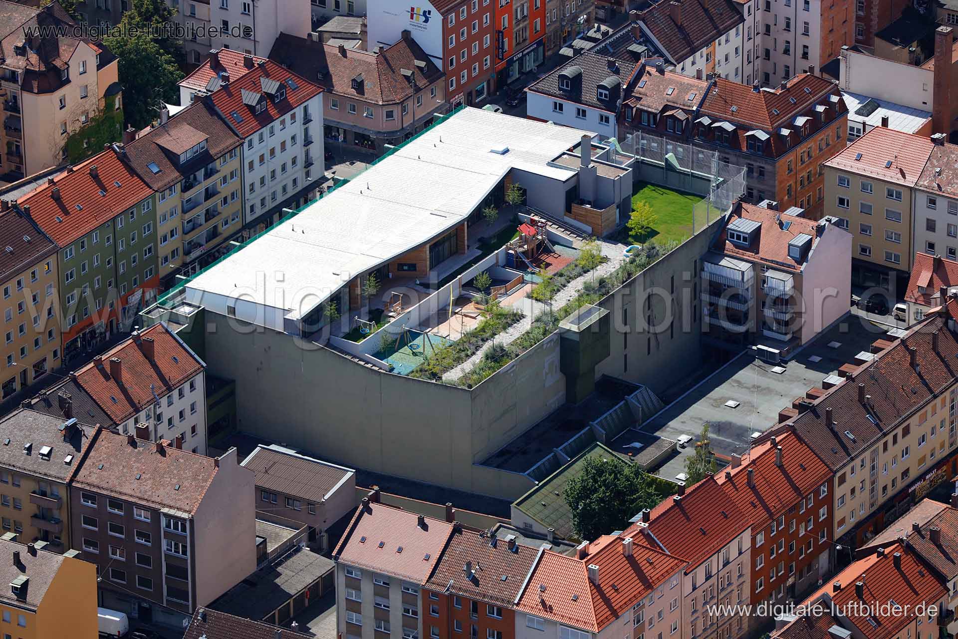 Luftaufnahme Kindertagesstätte Wölckernstraße in Nürnberg | Mittelfranken, Bayern