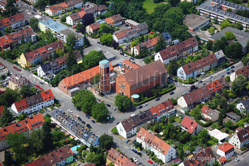Luftaufnahme Kirche Allerheiligen in Nürnberg | Mittelfranken, Bayern