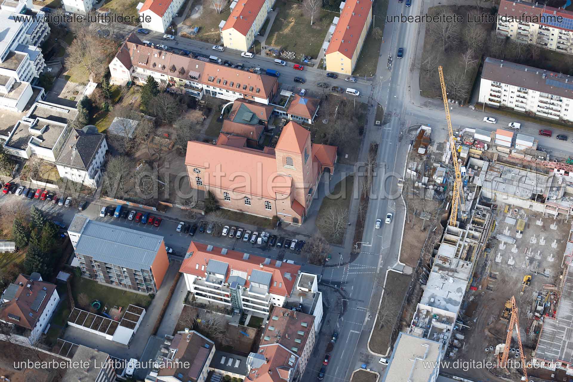 Luftaufnahme Kirche St. Martin in Nürnberg | Mittelfranken, Bayern