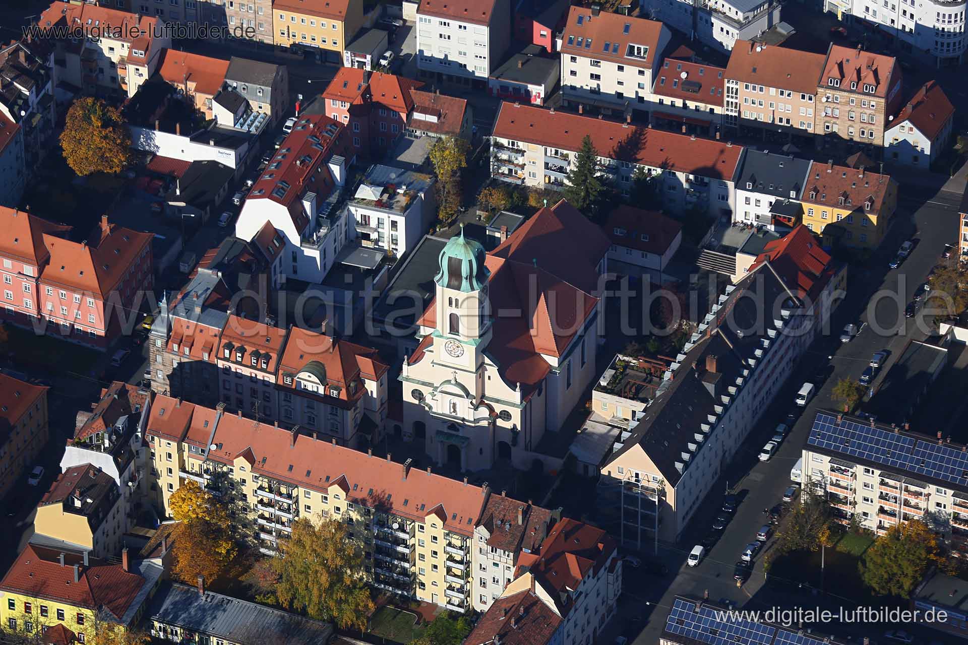 Luftaufnahme Kirche St. Michael in Nürnberg | Mittelfranken, Bayern