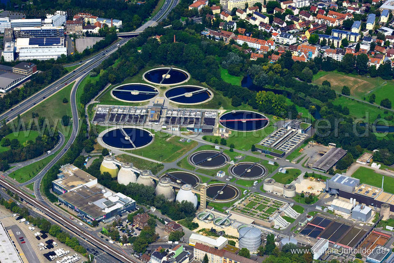 Luftaufnahme Kläranlage in Nürnberg | Mittelfranken, Bayern