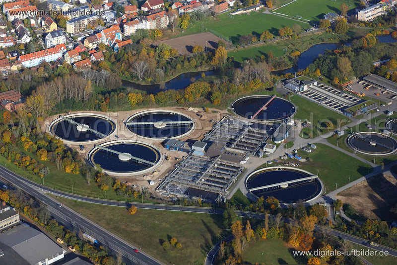 Luftaufnahme Klärbecken in Nürnberg | Mittelfranken, Bayern