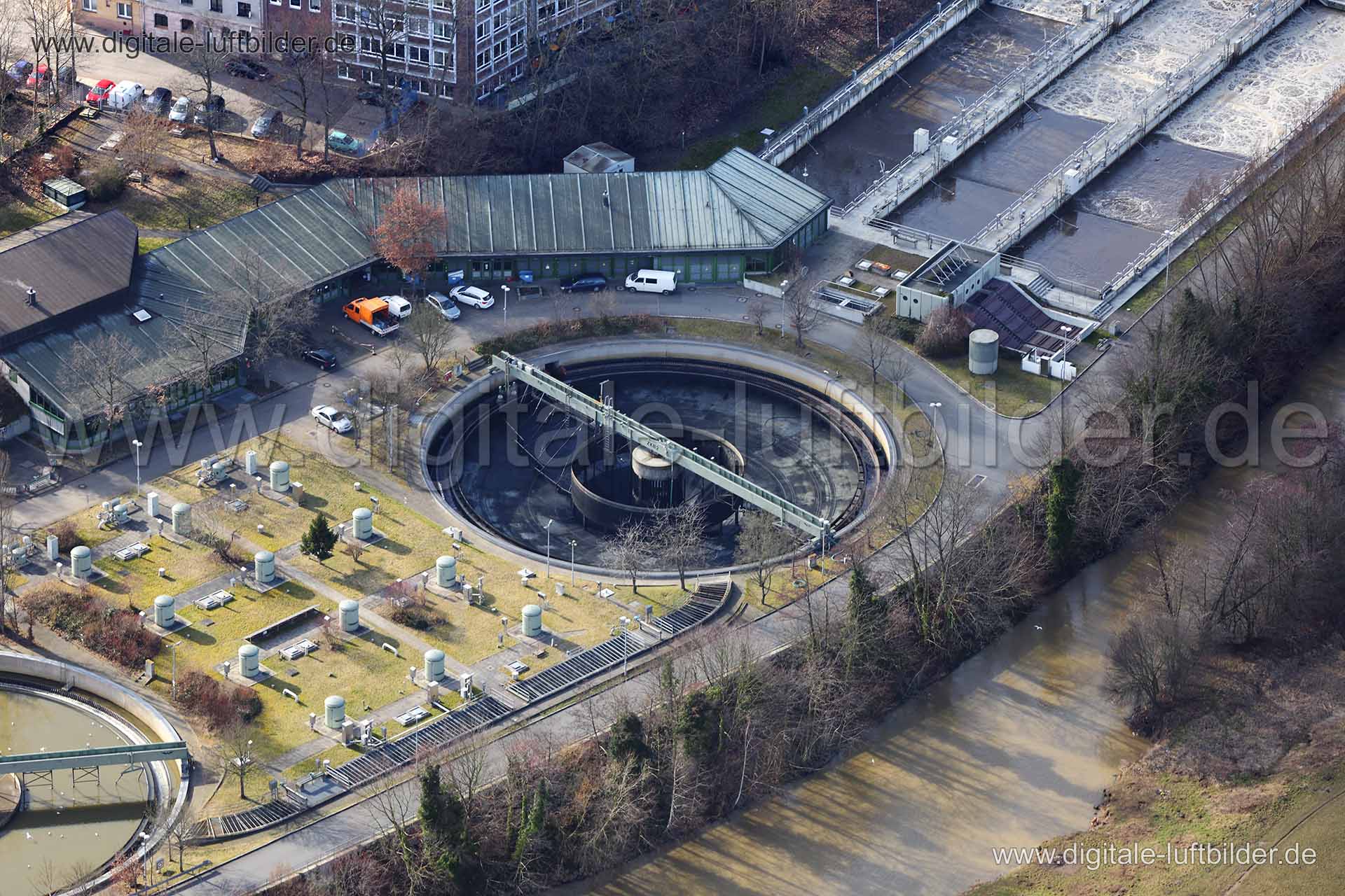 Luftaufnahme Klärbecken in Nürnberg | Mittelfranken, Bayern