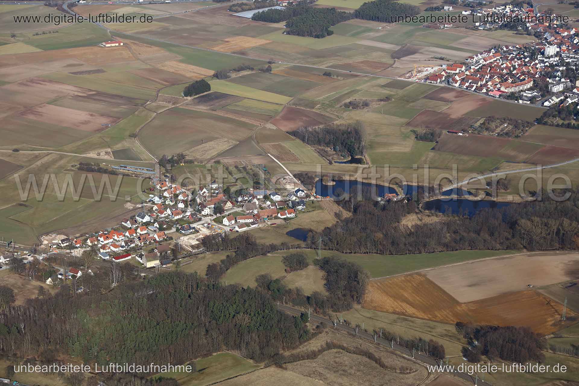 Luftaufnahme Kleingründlach in Nürnberg | Mittelfranken, Bayern
