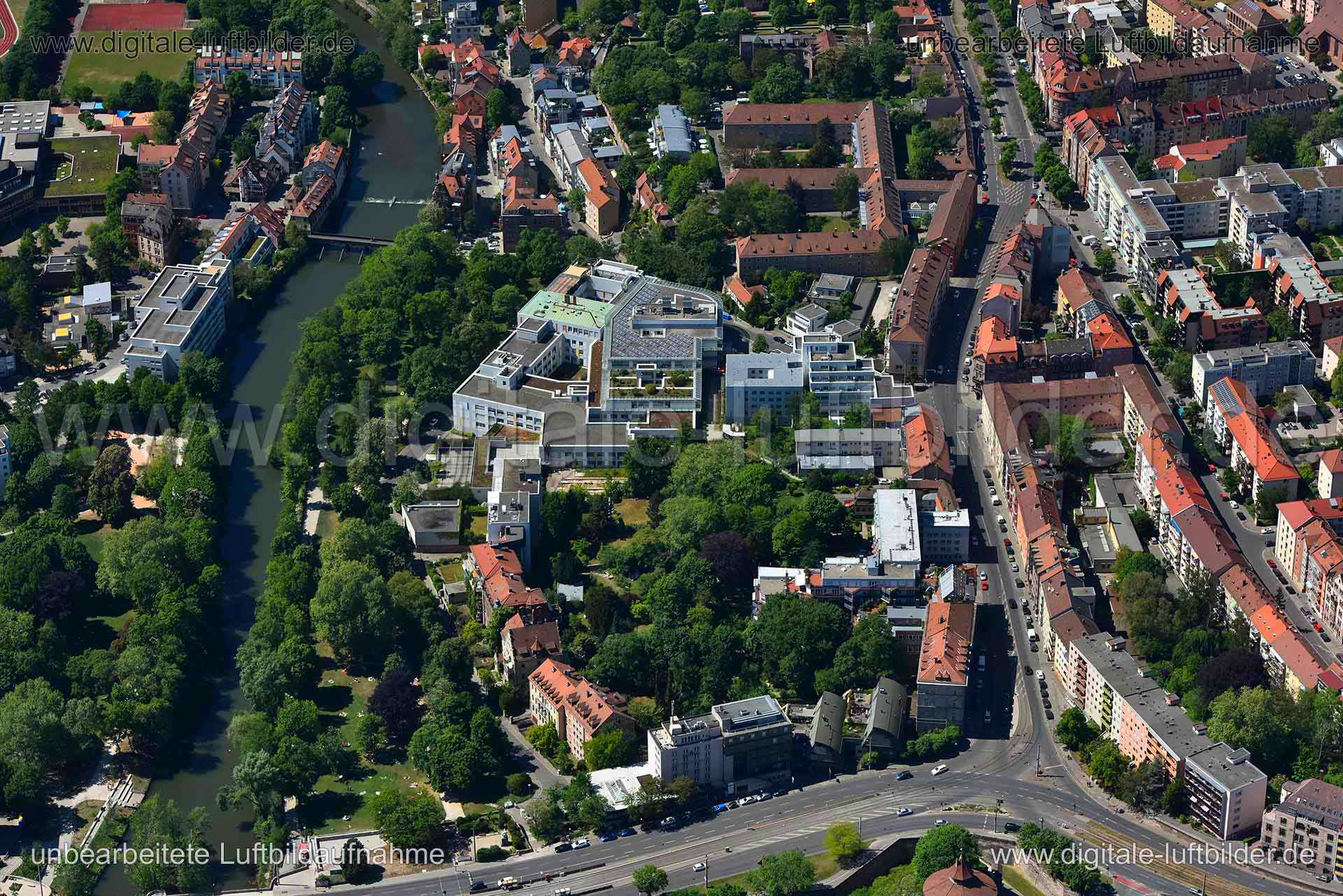 Luftaufnahme Klinik Hallerwiese in Nürnberg | Mittelfranken, Bayern