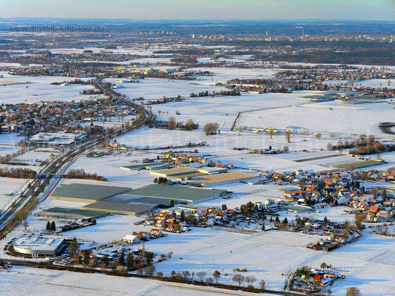 Luftaufnahme Knoblauchsland in Nürnberg | Mittelfranken, Bayern