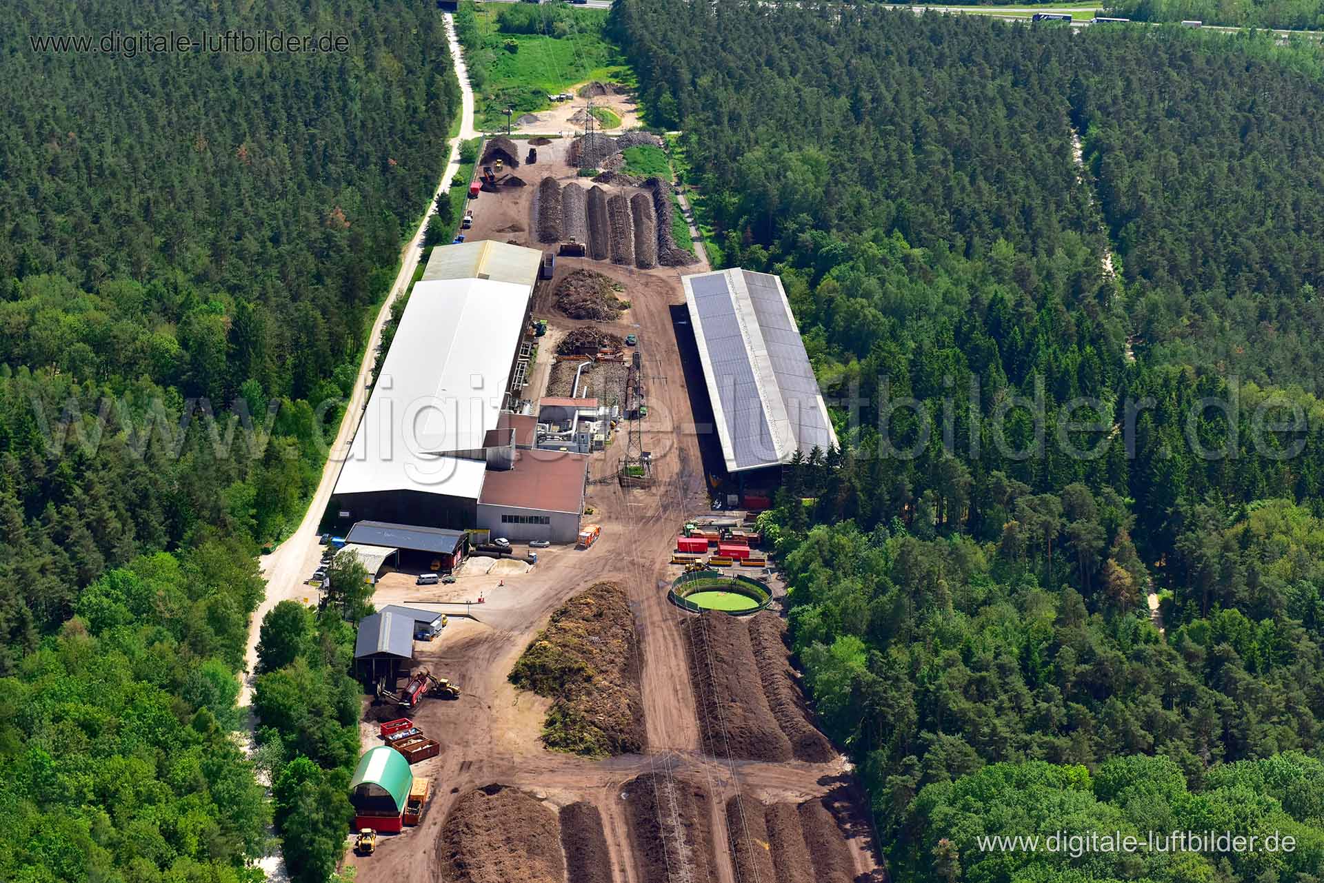 Luftaufnahme Kompostieranlage in Nürnberg | Mittelfranken, Bayern