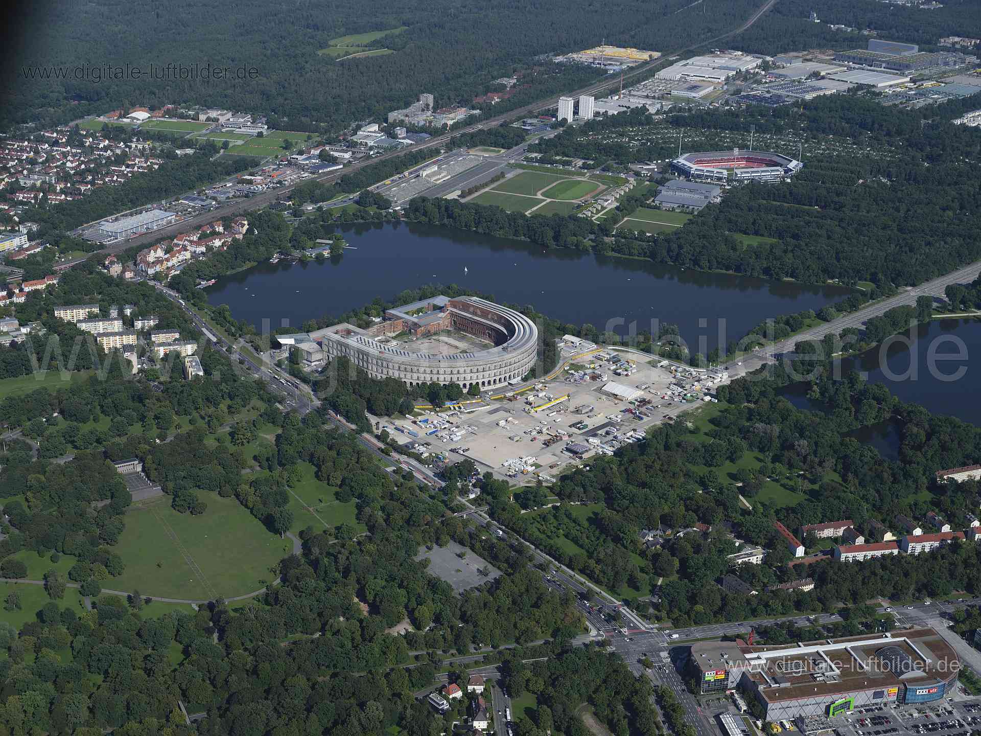Luftaufnahme Kongresshalle in Nürnberg | Mittelfranken, Bayern