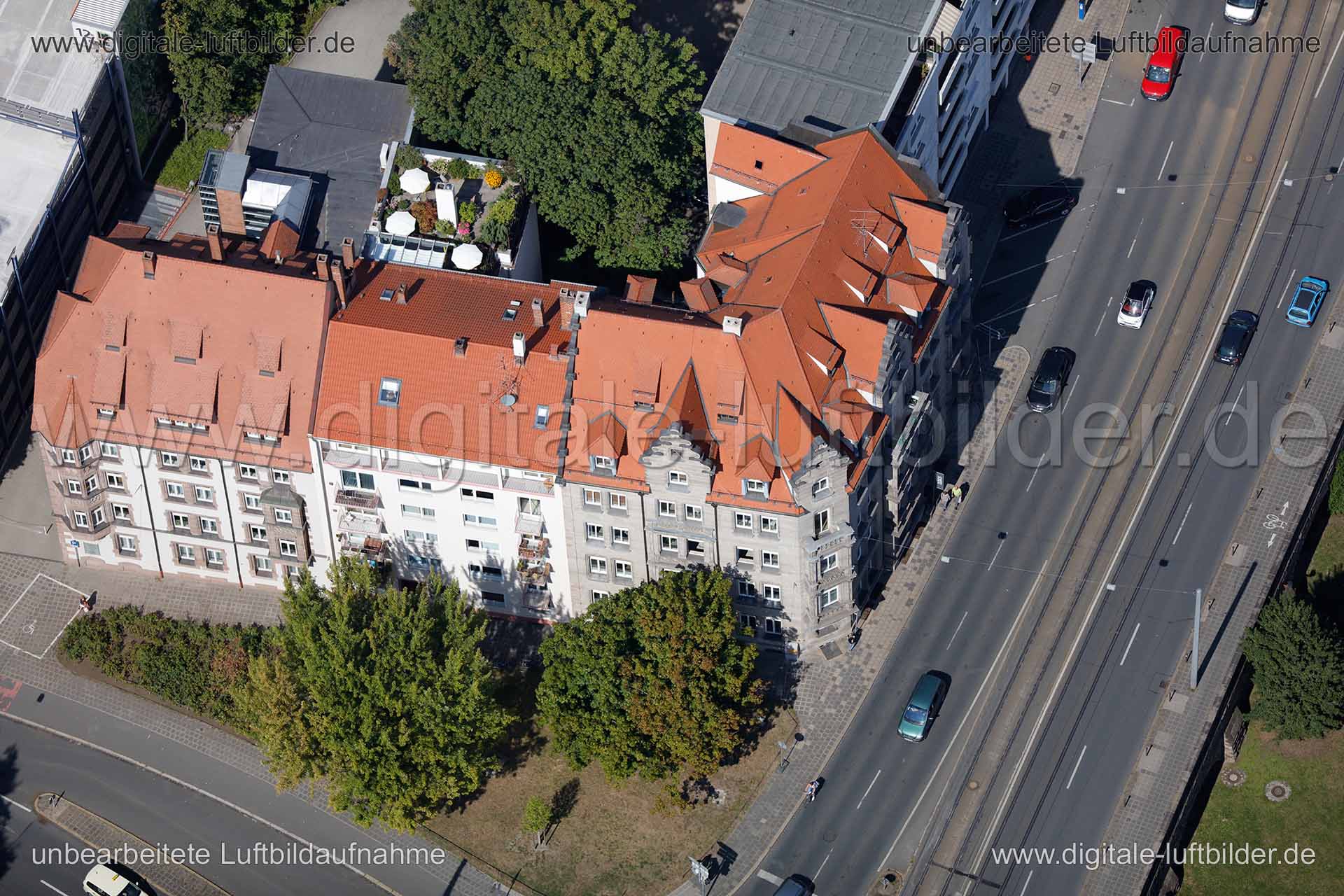 Luftaufnahme Kontumazgarten in Nürnberg | Mittelfranken, Bayern