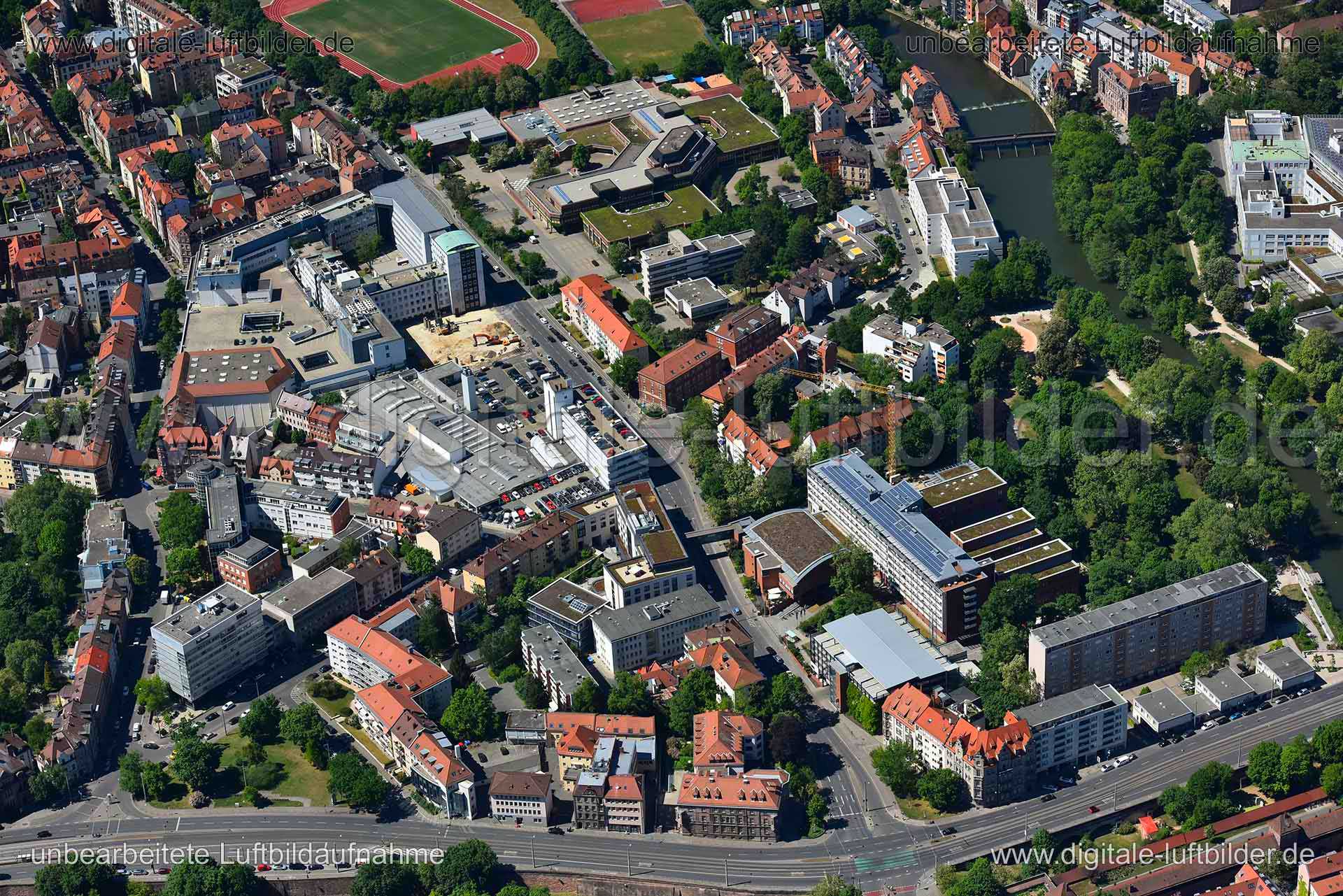 Luftaufnahme Kontumazgarten in Nürnberg | Mittelfranken, Bayern