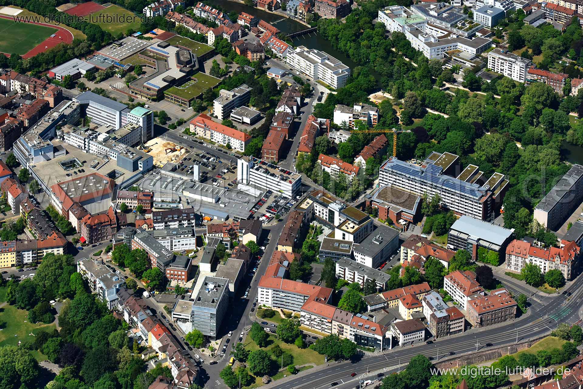 Luftaufnahme Kontumazgarten in Nürnberg | Mittelfranken, Bayern