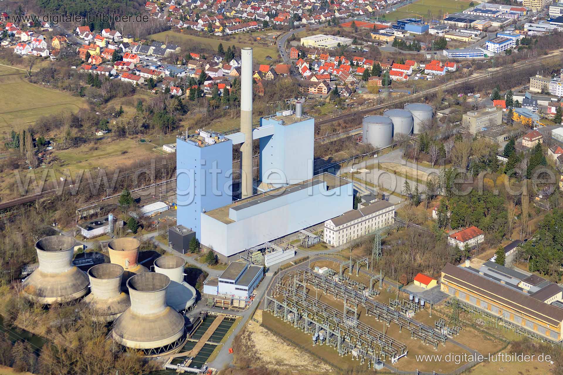 Luftaufnahme Kraftwerk Gebersdorf in Nürnberg | Mittelfranken, Bayern
