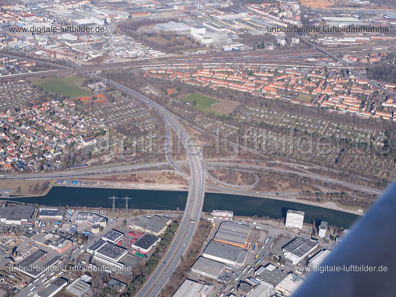 Luftaufnahme Kreuz Nürnberg-Hafen in Nürnberg | Mittelfranken, Bayern
