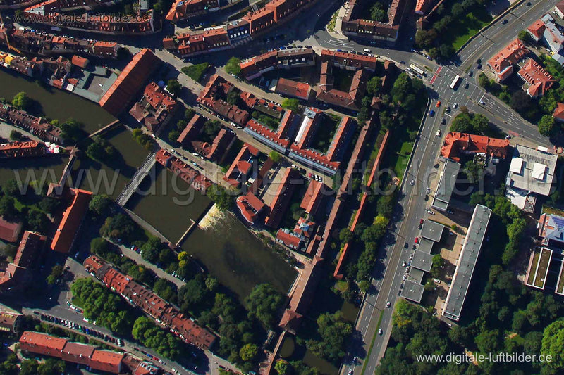 Luftaufnahme Kreuzgassenviertel in Nürnberg | Mittelfranken, Bayern