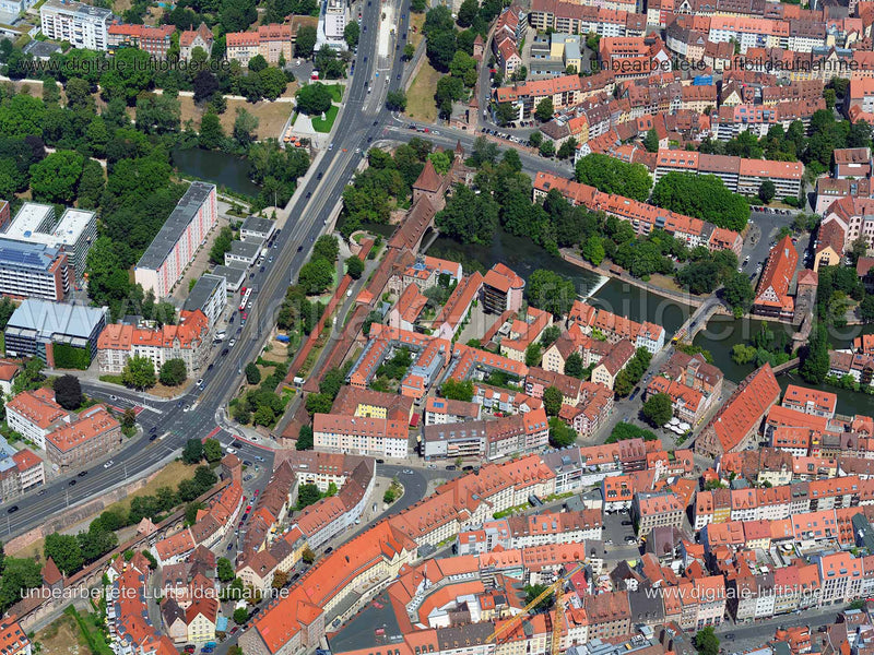 Luftaufnahme Kreuzgassenviertel in Nürnberg | Mittelfranken, Bayern
